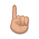 ☝🏽 Emoji Dedo índice Hacia Arriba: Tono De Piel Medio en LG Velvet.