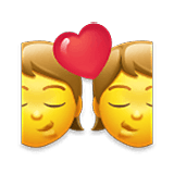 Emoji 💏 Bacio Tra Coppia su LG Velvet.