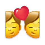 👨‍❤️‍💋‍👨 Emoji sich küssendes Paar: Mann, Mann LG Velvet.