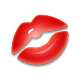 Emoji 💋 Impronta Della Bocca su LG Velvet.