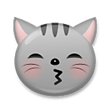 😽 Emoji Gato Besando en LG Velvet.