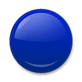 🔵 Emoji Círculo Azul Grande en LG Velvet.