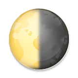 Emoji 🌗 Ultimo Quarto Di Luna su LG Velvet.