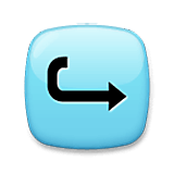Emoji ↪️ Freccia Curva A Destra su LG Velvet.
