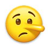 Emoji 🤥 Faccina Bugiarda su LG Velvet.