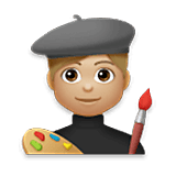 Emoji 👨🏼‍🎨 Artista Uomo: Carnagione Abbastanza Chiara su LG Velvet.