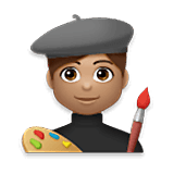 Emoji 👨🏽‍🎨 Artista Uomo: Carnagione Olivastra su LG Velvet.