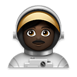 👨🏿‍🚀 Emoji Astronauta Homem: Pele Escura na LG Velvet.