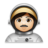 👨🏻‍🚀 Emoji Astronauta Homem: Pele Clara na LG Velvet.