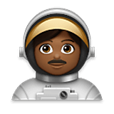 👨🏾‍🚀 Emoji Astronauta Homem: Pele Morena Escura na LG Velvet.