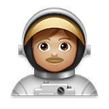 👨🏼‍🚀 Emoji Astronauta Homem: Pele Morena Clara na LG Velvet.