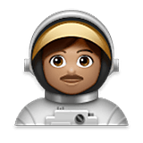 👨🏽‍🚀 Emoji Astronauta Hombre: Tono De Piel Medio en LG Velvet.