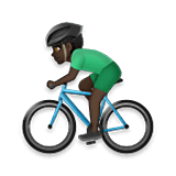 🚴🏿‍♂️ Emoji Hombre En Bicicleta: Tono De Piel Oscuro en LG Velvet.