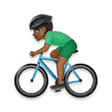 🚴🏾‍♂️ Emoji Hombre En Bicicleta: Tono De Piel Oscuro Medio en LG Velvet.