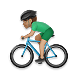 🚴🏽‍♂️ Emoji Hombre En Bicicleta: Tono De Piel Medio en LG Velvet.