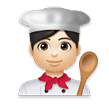 👨🏻‍🍳 Emoji Cocinero: Tono De Piel Claro en LG Velvet.