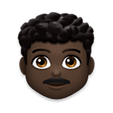 👨🏿‍🦱 Emoji Homem: Pele Escura E Cabelo Cacheado na LG Velvet.