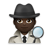 🕵🏿‍♂️ Emoji Detective Hombre: Tono De Piel Oscuro en LG Velvet.