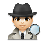 🕵🏻‍♂️ Emoji Detective Hombre: Tono De Piel Claro en LG Velvet.