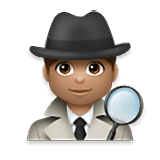 🕵🏽‍♂️ Emoji Detective Hombre: Tono De Piel Medio en LG Velvet.