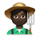 👨🏿‍🌾 Emoji Agricultor: Tono De Piel Oscuro en LG Velvet.