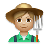 👨🏼‍🌾 Emoji Agricultor: Tono De Piel Claro Medio en LG Velvet.