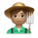 👨🏽‍🌾 Emoji Agricultor: Tono De Piel Medio en LG Velvet.