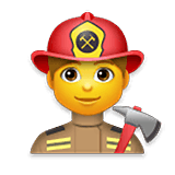 Emoji 👨‍🚒 Pompiere Uomo su LG Velvet.