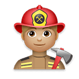 Emoji 👨🏼‍🚒 Pompiere Uomo: Carnagione Abbastanza Chiara su LG Velvet.