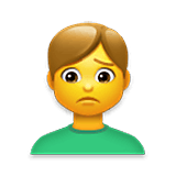 Emoji 🙍‍♂️ Uomo Corrucciato su LG Velvet.