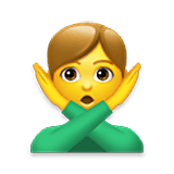 Emoji 🙅‍♂️ Uomo Con Gesto Di Rifiuto su LG Velvet.