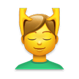 💆‍♂️ Emoji Homem Recebendo Massagem Facial na LG Velvet.