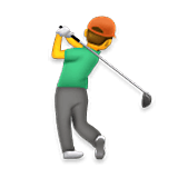Emoji 🏌️‍♂️ Golfista Uomo su LG Velvet.