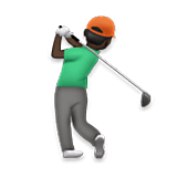 🏌🏿‍♂️ Emoji Homem Golfista: Pele Escura na LG Velvet.