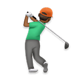 🏌🏾‍♂️ Emoji Hombre Jugando Al Golf: Tono De Piel Oscuro Medio en LG Velvet.