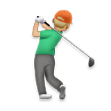 🏌🏼‍♂️ Emoji Hombre Jugando Al Golf: Tono De Piel Claro Medio en LG Velvet.