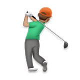 🏌🏽‍♂️ Emoji Homem Golfista: Pele Morena na LG Velvet.