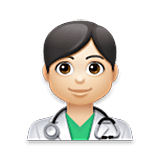 Emoji 👨🏻‍⚕️ Operatore Sanitario: Carnagione Chiara su LG Velvet.