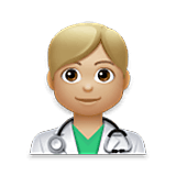 👨🏼‍⚕️ Emoji Arzt: mittelhelle Hautfarbe LG Velvet.