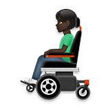 Mann in elektrischem Rollstuhl: dunkle Hautfarbe LG Velvet.