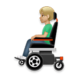 👨🏼‍🦼 Emoji Homem Em Cadeira De Rodas Motorizada: Pele Morena Clara na LG Velvet.