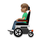 Mann in elektrischem Rollstuhl: mittlere Hautfarbe LG Velvet.
