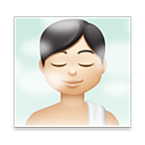 🧖🏻‍♂️ Emoji Hombre En Una Sauna: Tono De Piel Claro en LG Velvet.