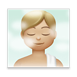 🧖🏼‍♂️ Emoji Homem Na Sauna: Pele Morena Clara na LG Velvet.
