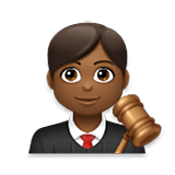 👨🏾‍⚖️ Emoji Juez: Tono De Piel Oscuro Medio en LG Velvet.
