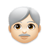 Emoji 👨🏻‍🦳 Uomo: Carnagione Chiara E Capelli Bianchi su LG Velvet.