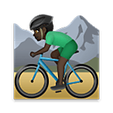 🚵🏿‍♂️ Emoji Mountainbiker: dunkle Hautfarbe LG Velvet.