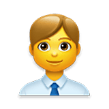 Emoji 👨‍💼 Impiegato su LG Velvet.