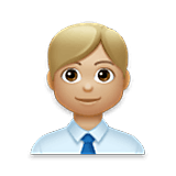 👨🏼‍💼 Emoji Büroangestellter: mittelhelle Hautfarbe LG Velvet.
