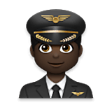 Emoji 👨🏿‍✈️ Pilota Uomo: Carnagione Scura su LG Velvet.